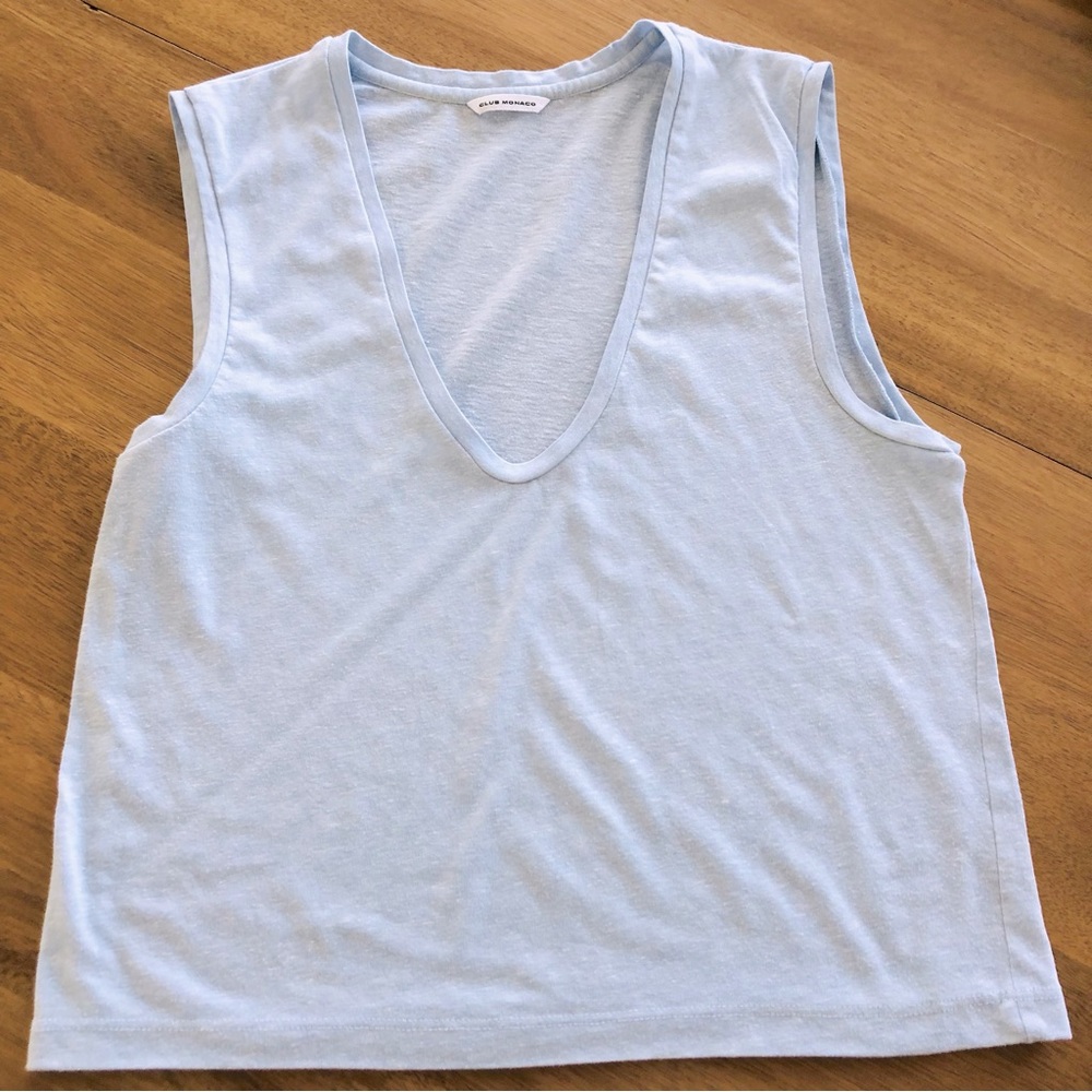 Club Monaco Cropped Cotton Tank